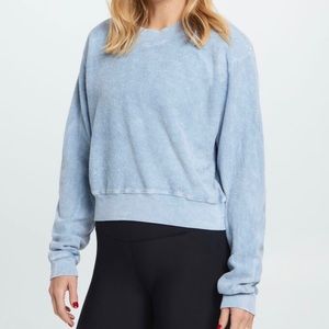 SOUL by SoulCycle Cropped Terry Sweatshirt - size M